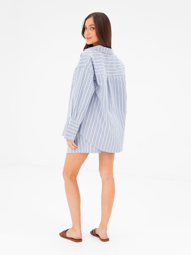 Elena Stripe Shirt - Blue