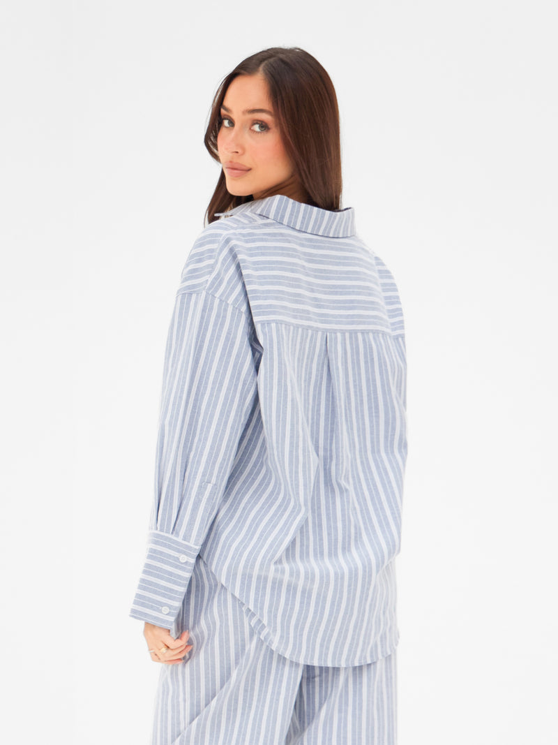 Elena Stripe Shirt - Blue