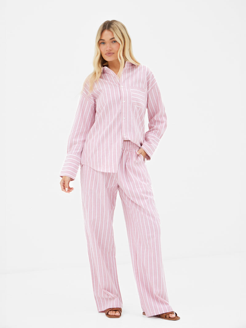 Elena Stripe Shirt - Pink