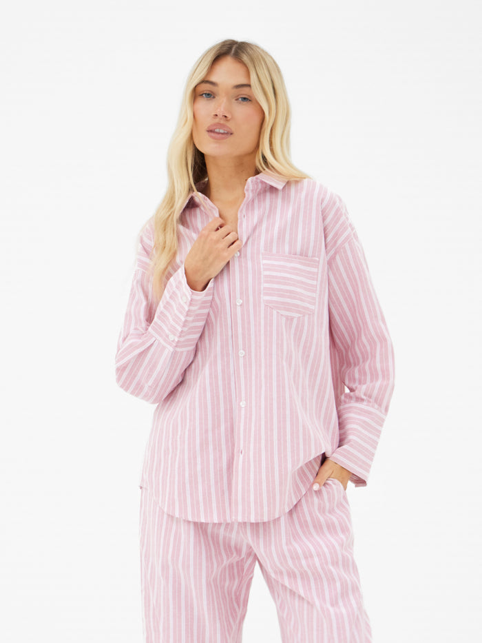 Elena Stripe Shirt - Pink