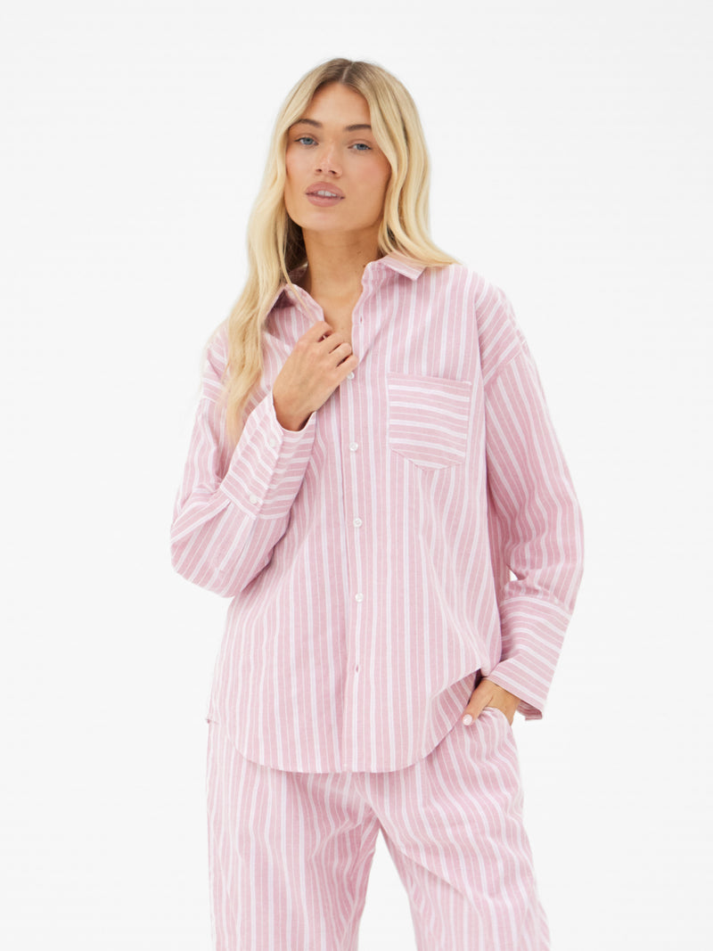 Elena Stripe Shirt - Pink