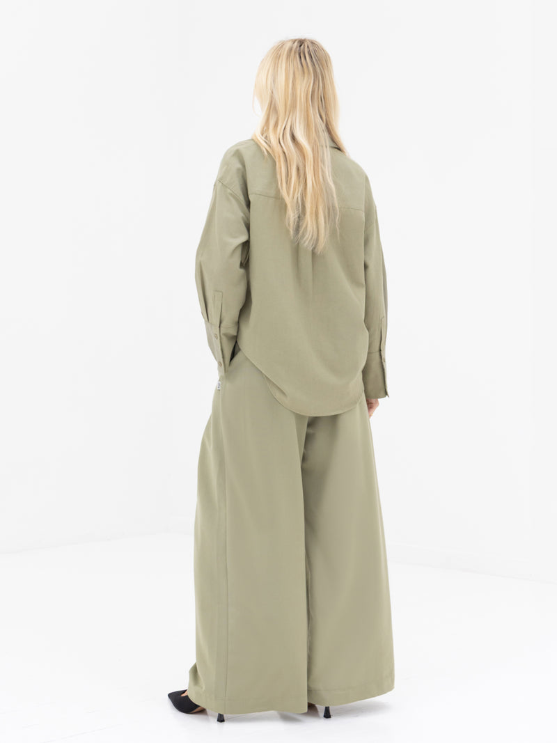 Sabrina Oversized Shirt - Warm Olive