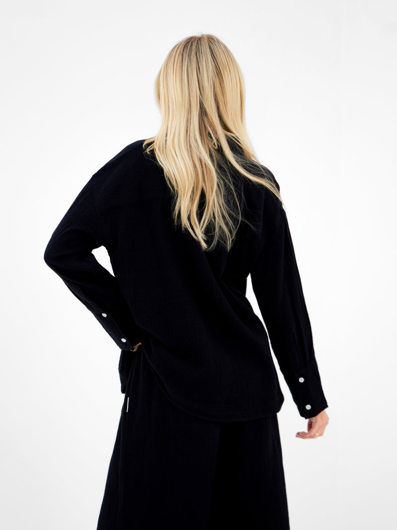 Mila Oversized Shirt - Black