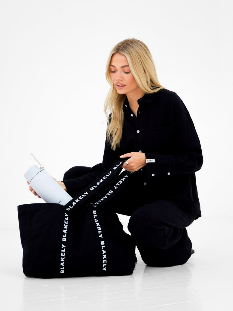 Mila Oversized Shirt - Black