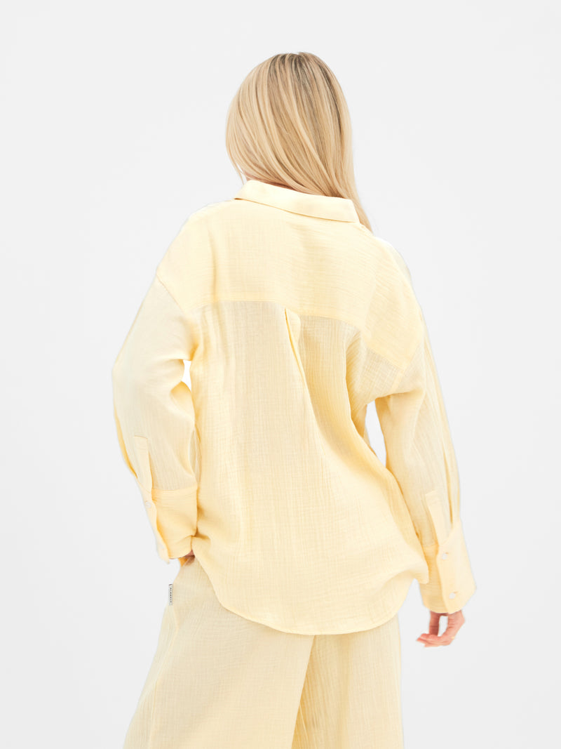 Mila Oversized Shirt - Butter Yellow