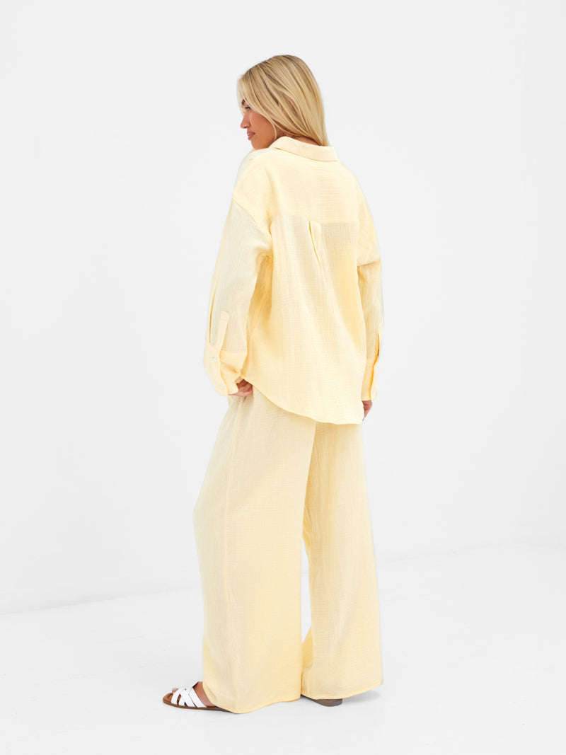 Mila Oversized Shirt - Butter Yellow