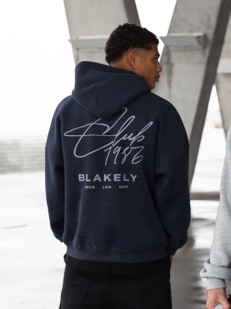 Club Relaxed Hoodie - Navy