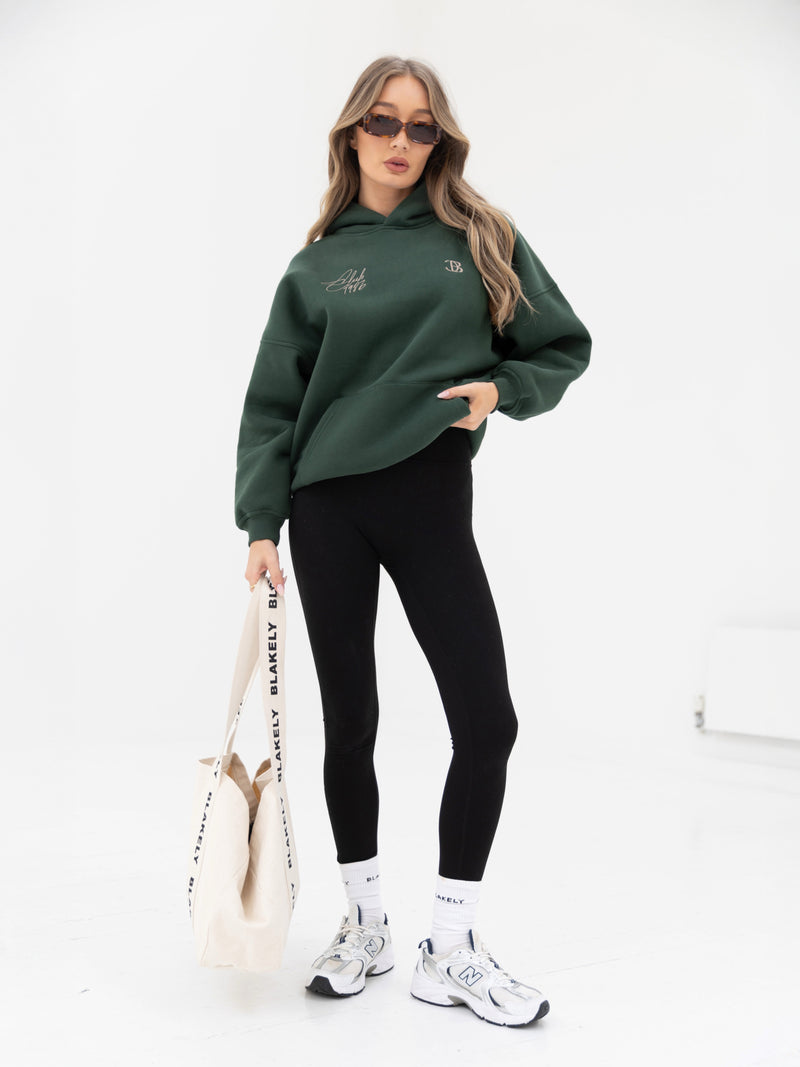 Club Oversized Hoodie - Forest Green