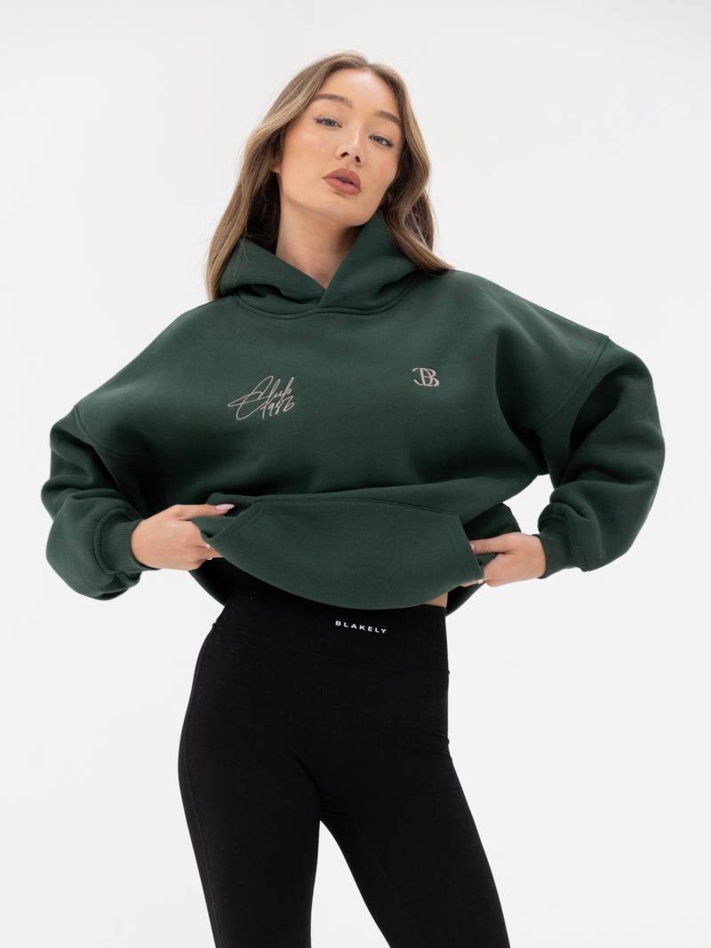 Club Oversized Hoodie - Forest Green