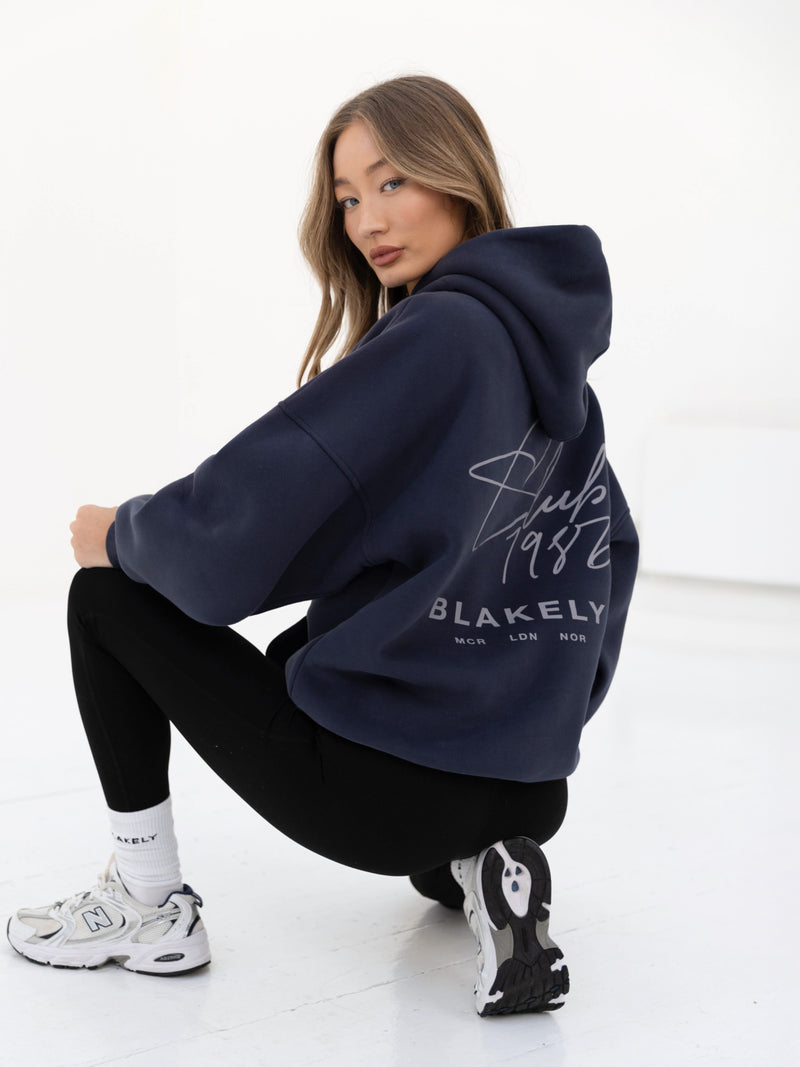 Club Oversized Hoodie - Navy