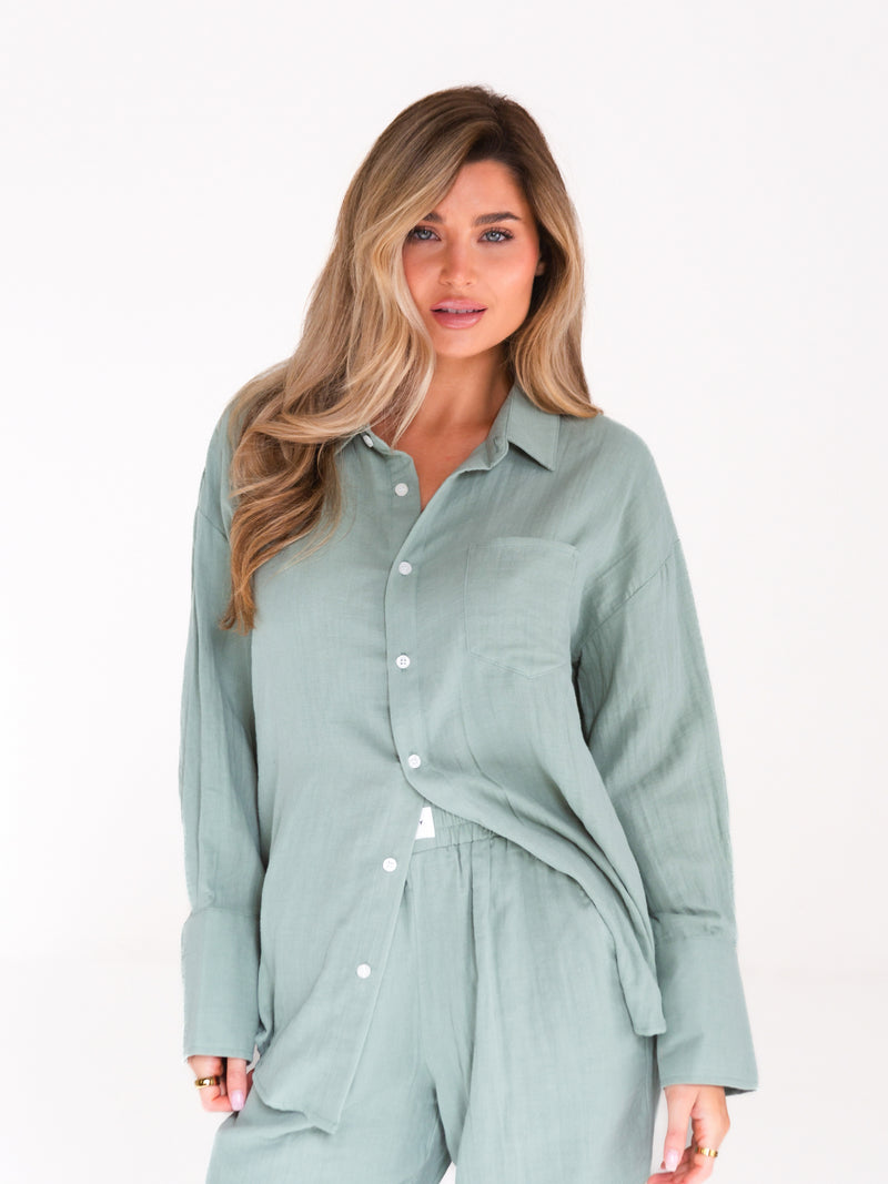Camilla Shirt - Sage Green