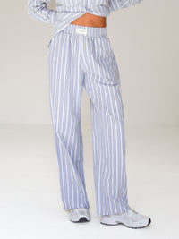 Elena Stripe Trousers - Blue