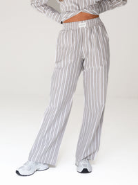Elena Stripe Trousers - Light Brown