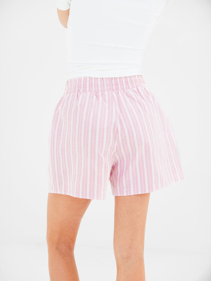 Elena Stripe Shorts - Pink