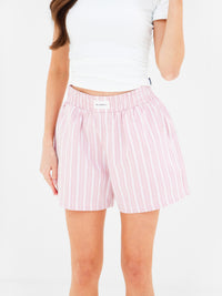 Elena Stripe Shorts - Pink