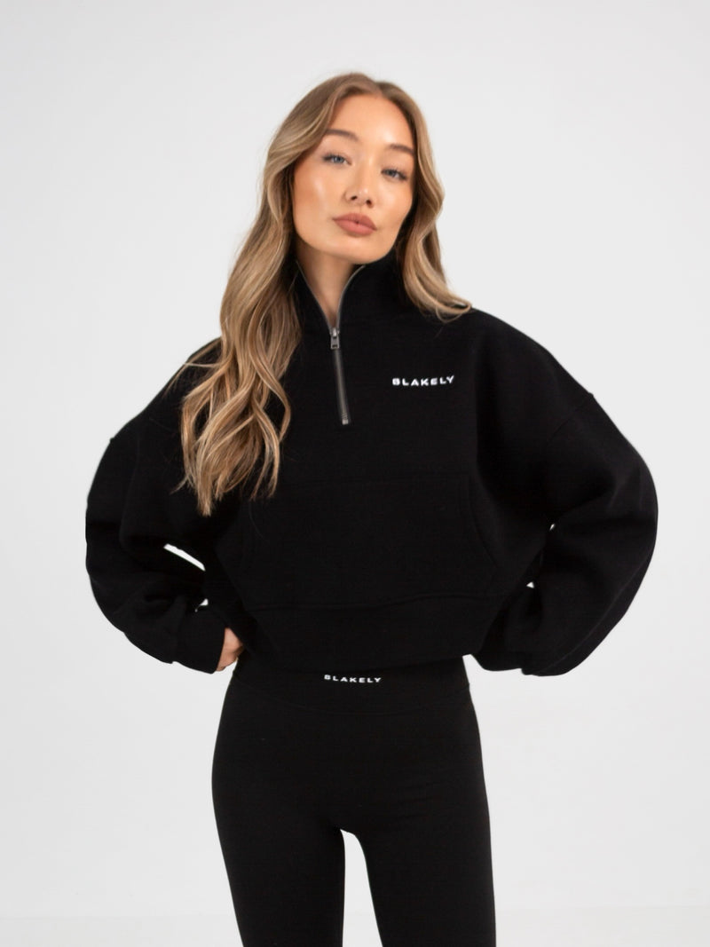 Soho 1/4 Zip Jumper - Black