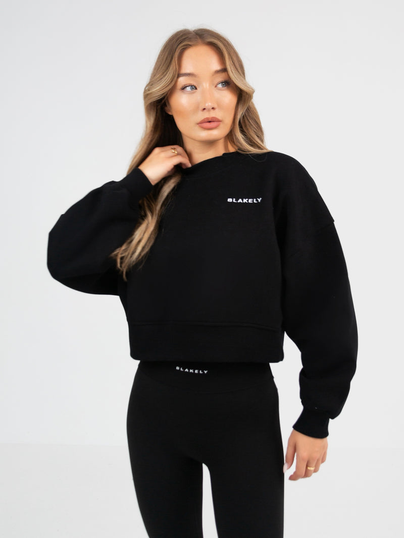 Soho Cropped Jumper - Black