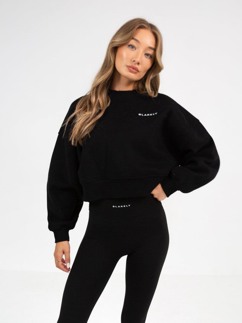 Buy Blakely Black Soho Cropped Jumper Free delivery on orders over 70 Blakely Clothing