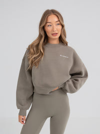 Soho Cropped Jumper - Safari Green