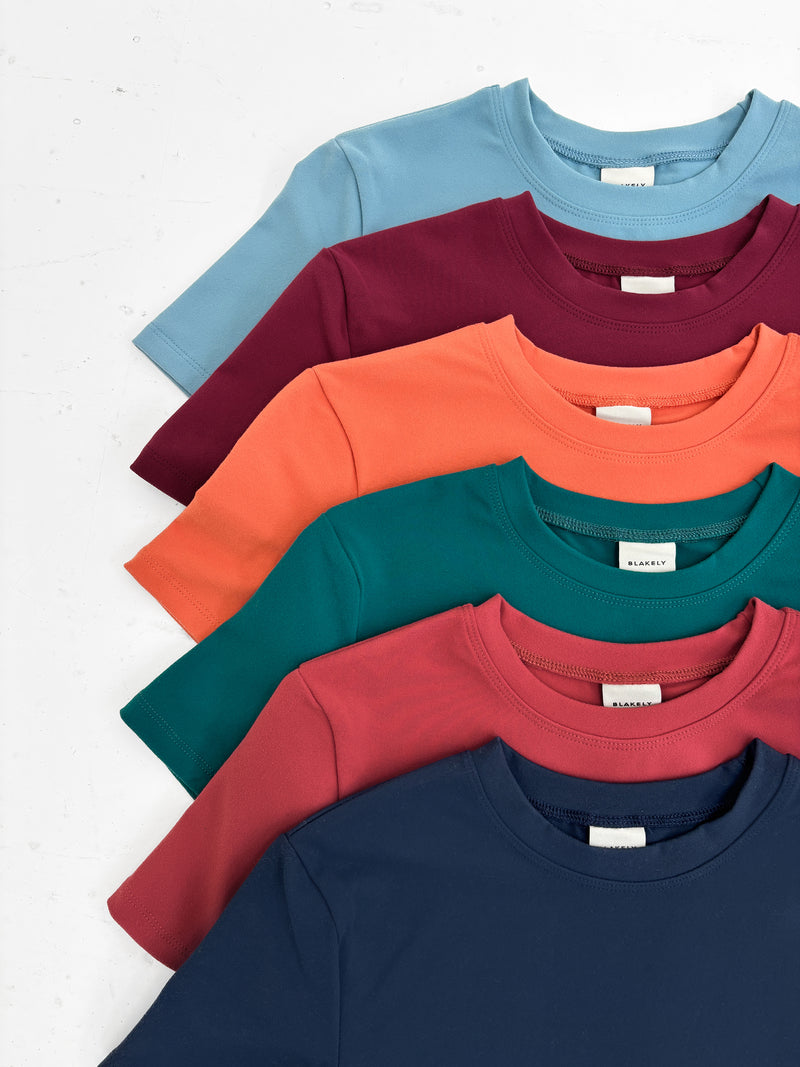 Lucia Baby Tee - Bright Coral