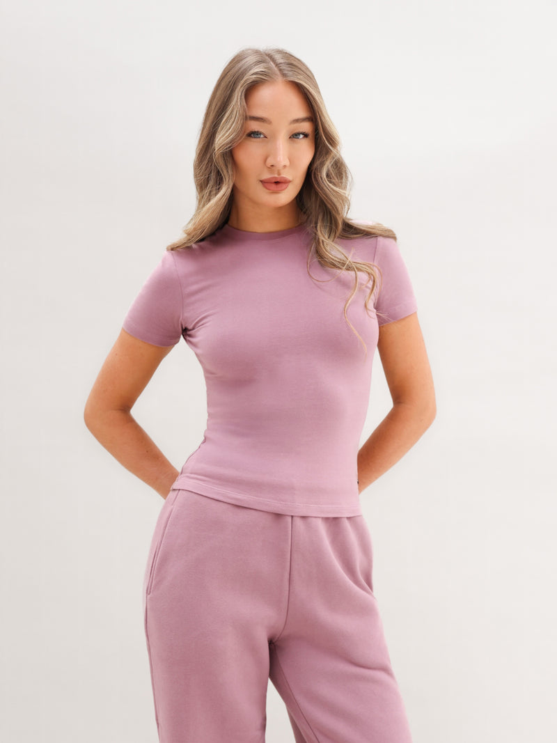 Blakely Basic Baby Tee - Dusty Pink