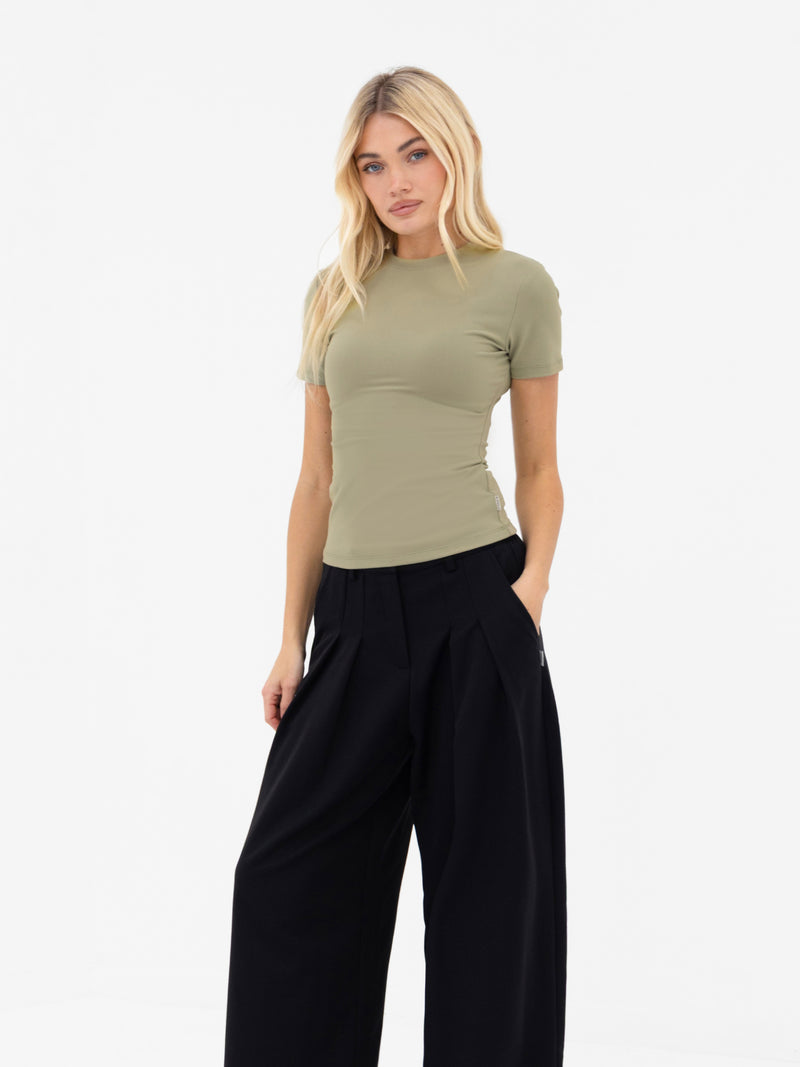 Lucia Baby Tee - Warm Olive