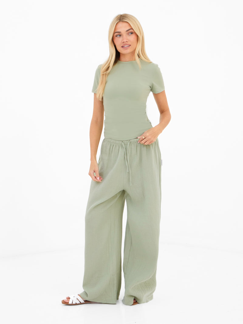 Lucia Baby Tee - Sage Green