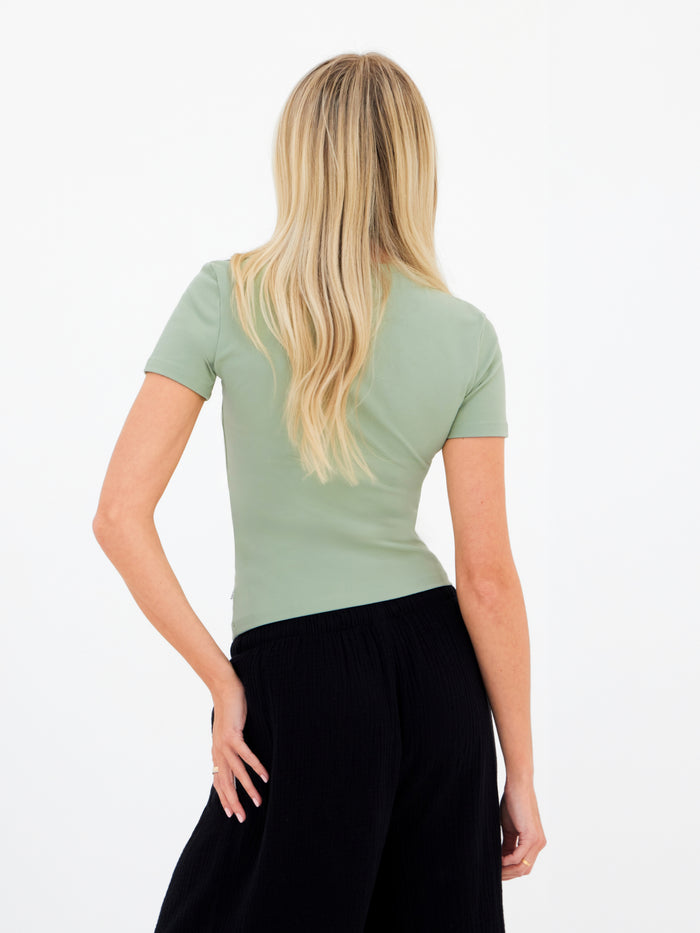 Lucia Baby Tee - Sage Green