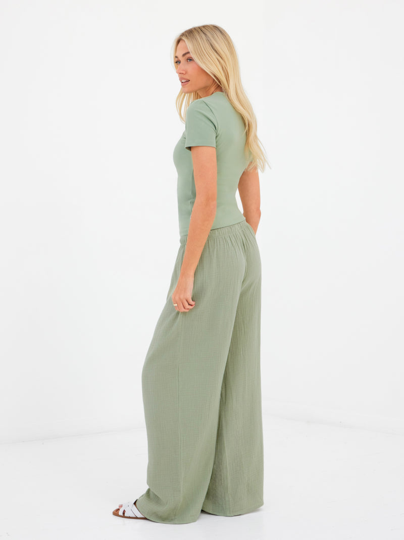Lucia Baby Tee - Sage Green