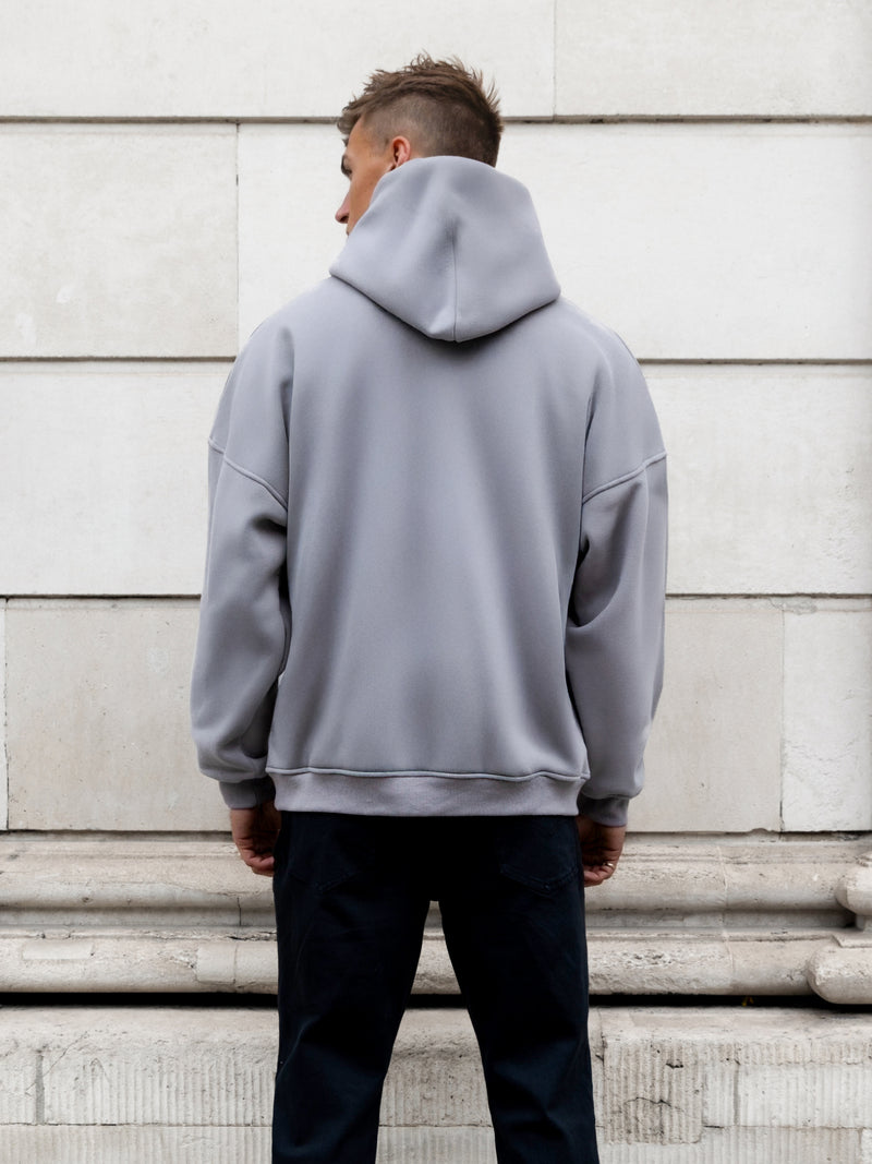 Rhys Relaxed Hoodie - Mid Grey