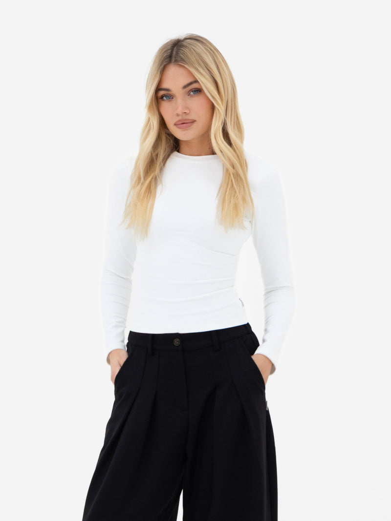 Lucia Long Sleeve Top - White