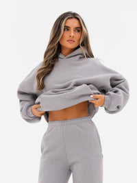 Isla Oversized Hoodie - Mid Grey