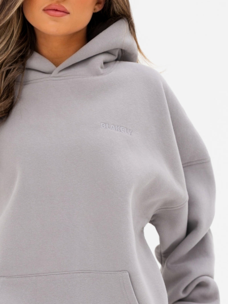 Isla Oversized Hoodie - Mid Grey