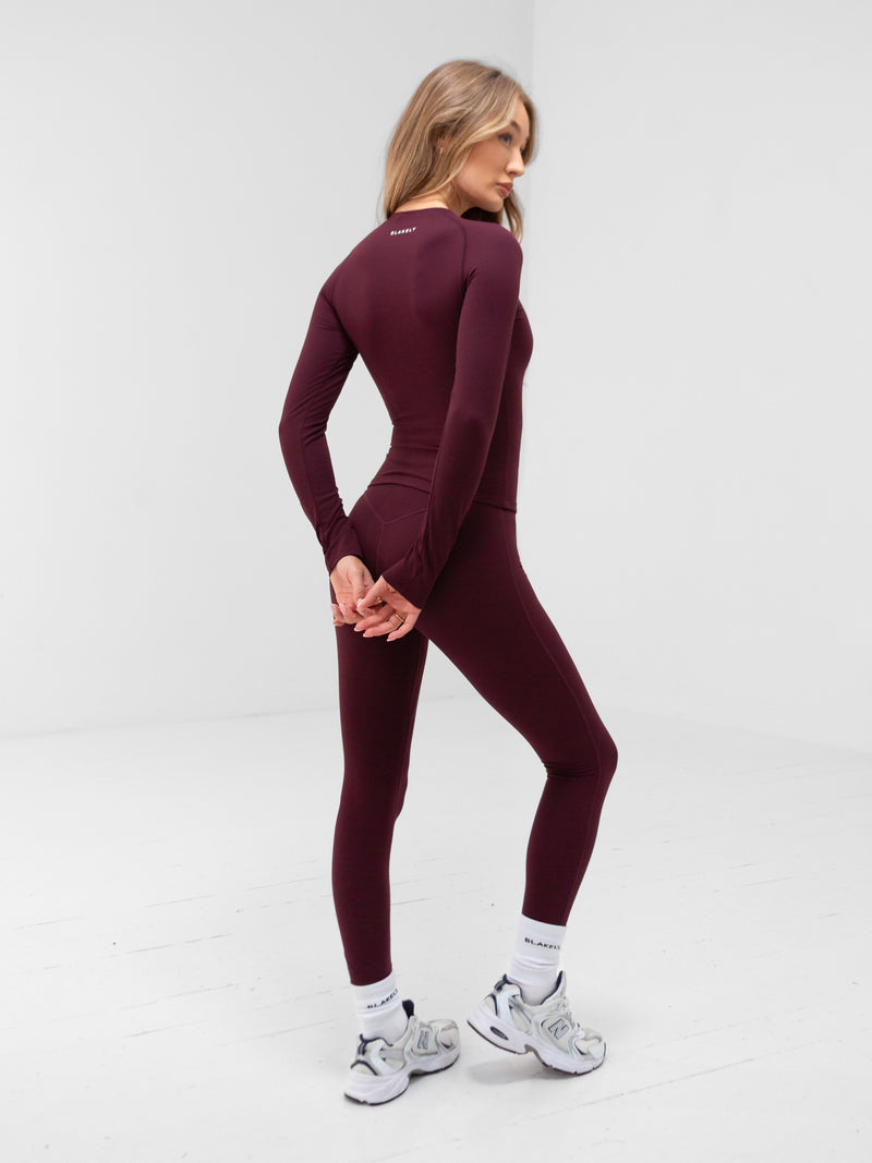 Apex Pro Long Sleeve Top - Deep Burgundy