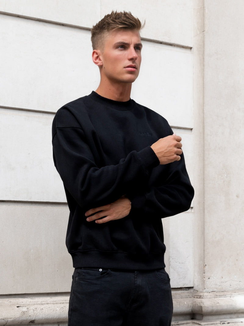 Rhys Relaxed Jumper - Black