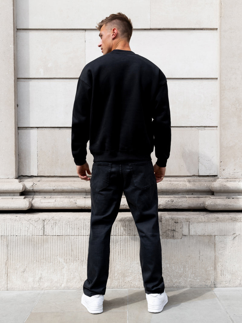 Rhys Relaxed Jumper - Black