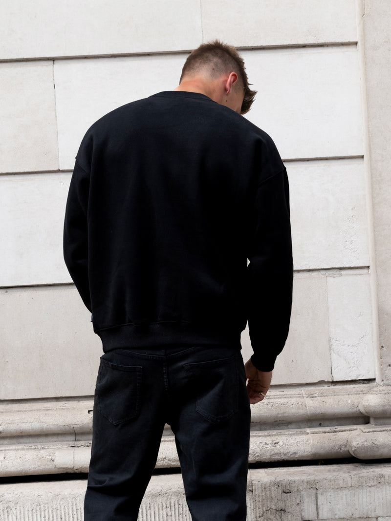 Rhys Relaxed Jumper - Black