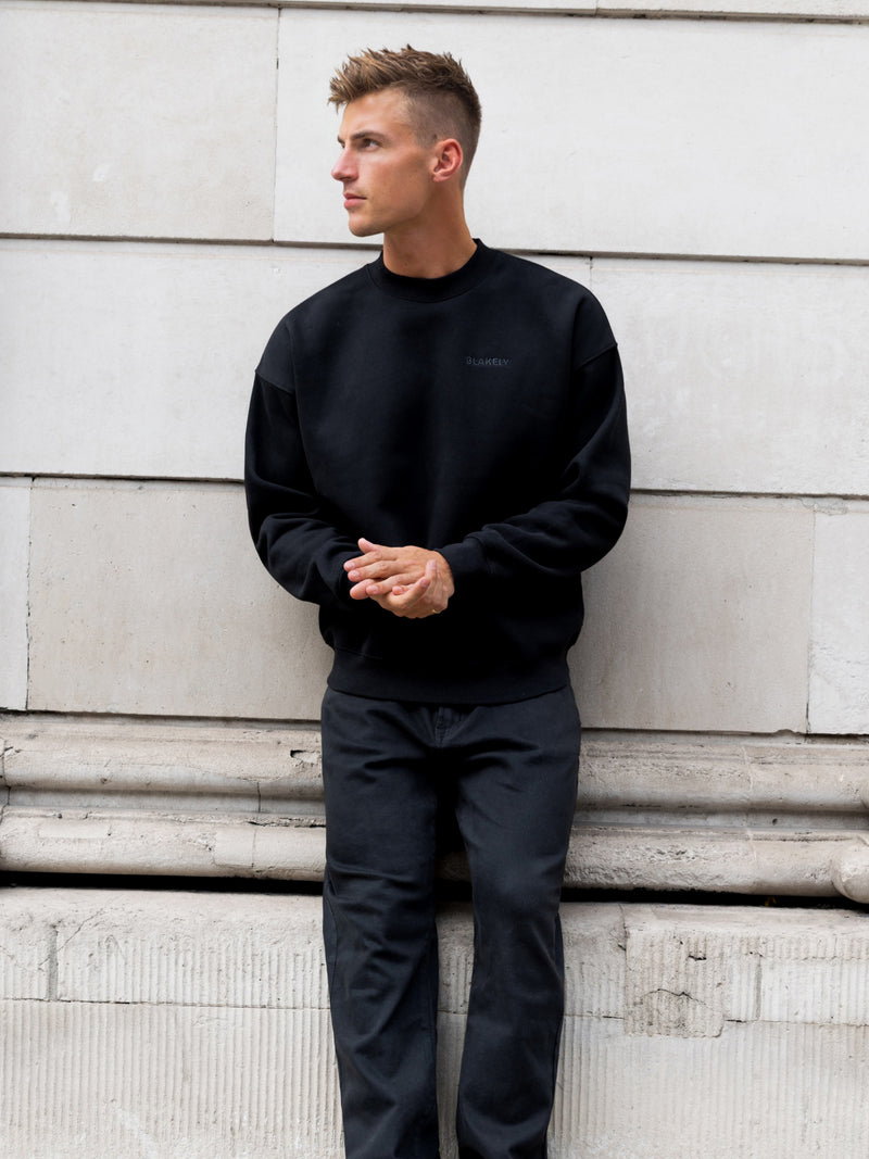 Rhys Relaxed Jumper - Black