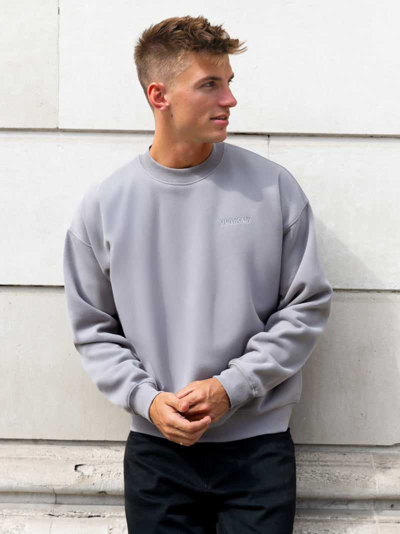 Rhys Relaxed Jumper - Mid Grey