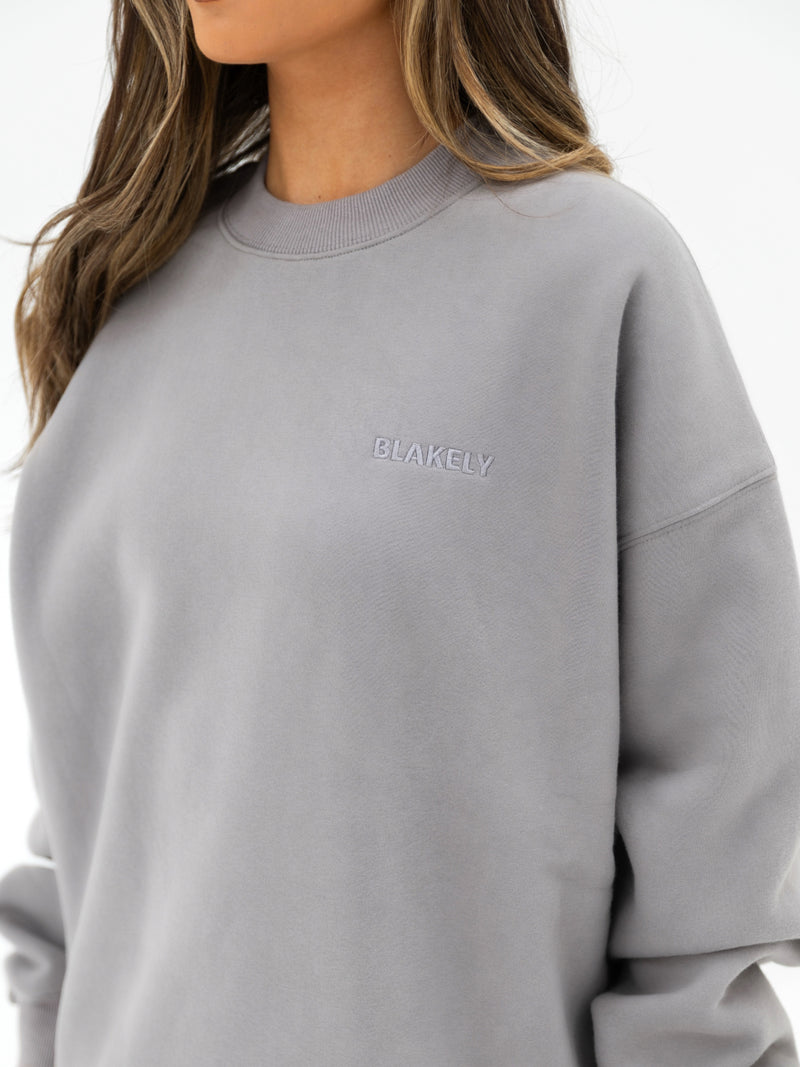 Isla Oversized Jumper - Mid Grey