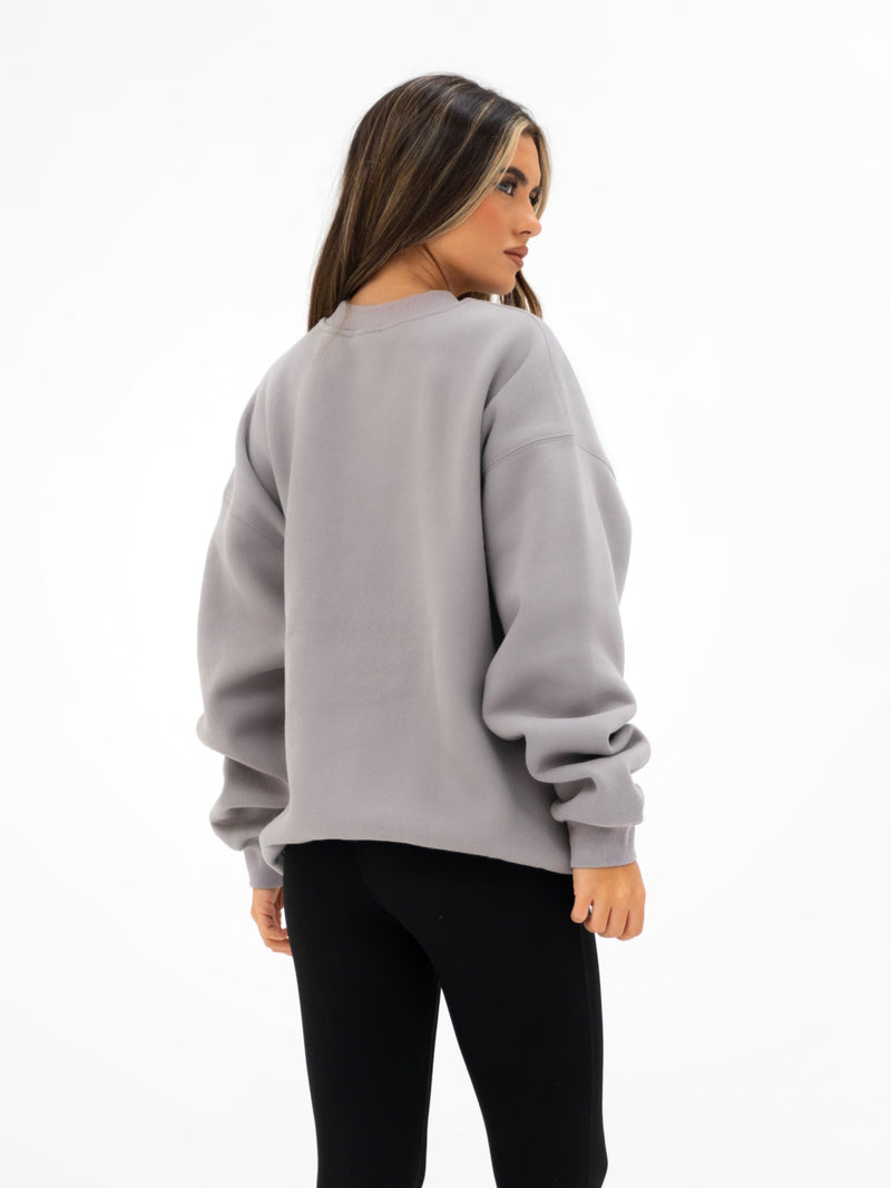 Isla Oversized Jumper - Mid Grey