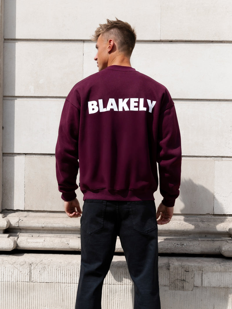 Declan Relaxed Jumper - Burgundy