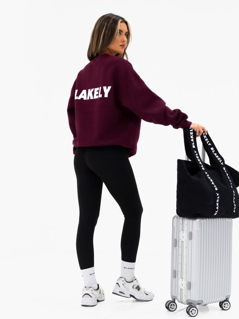 Kayla Oversized Jumper - Dark Cherry
