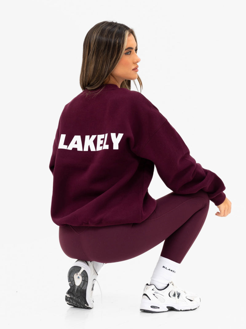 Kayla Oversized Jumper - Dark Cherry