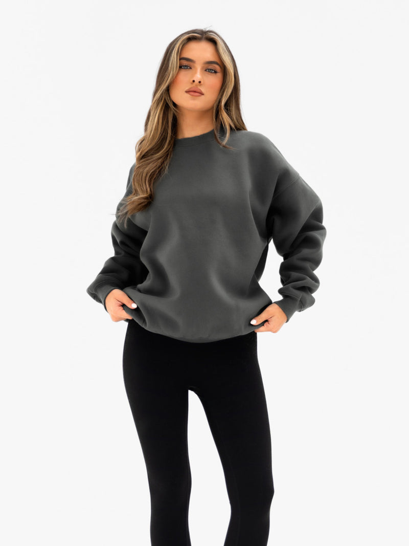 Kayla Oversized Jumper - Khaki Grey
