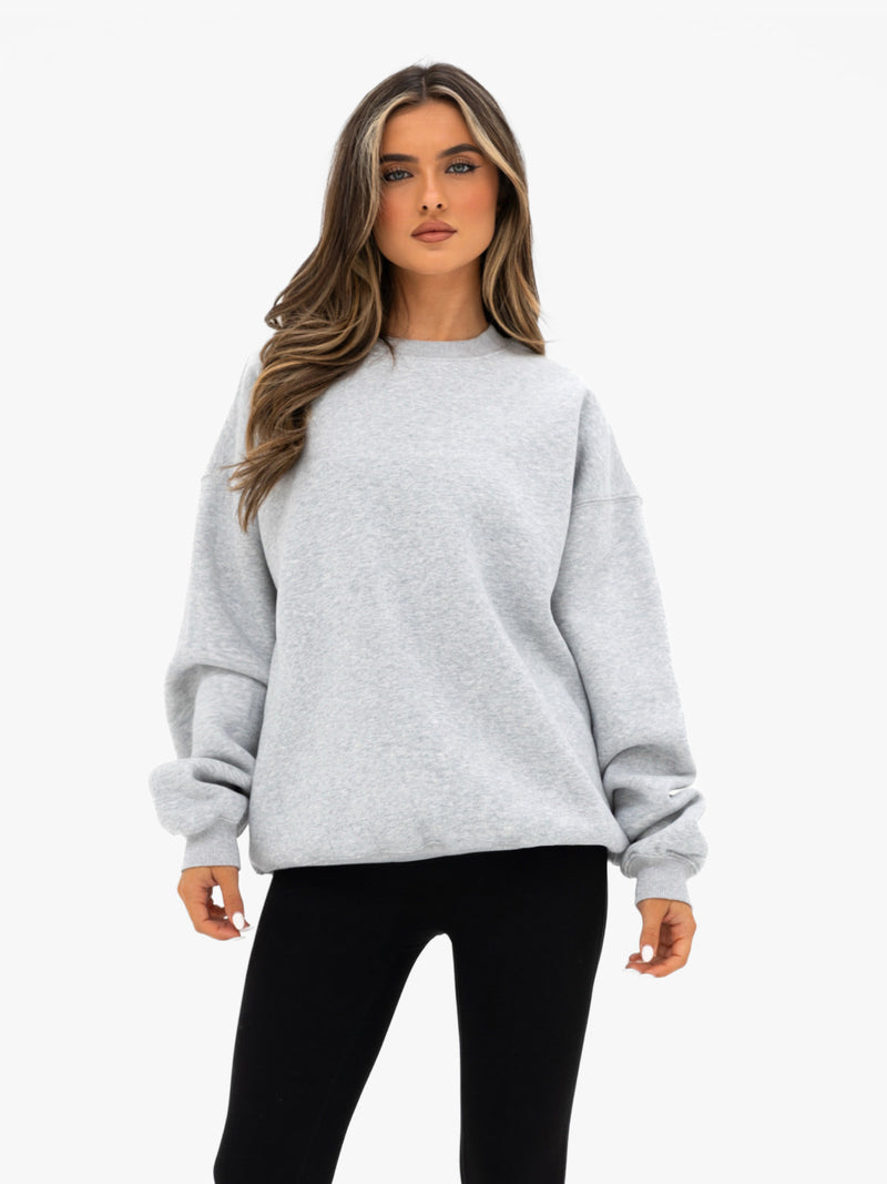 Kayla Oversized Jumper - Marl Grey