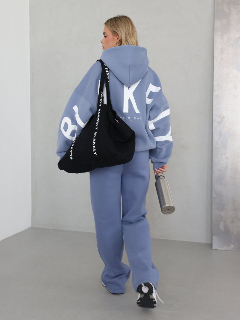 Isabel Wide Leg Sweatpants - Blue