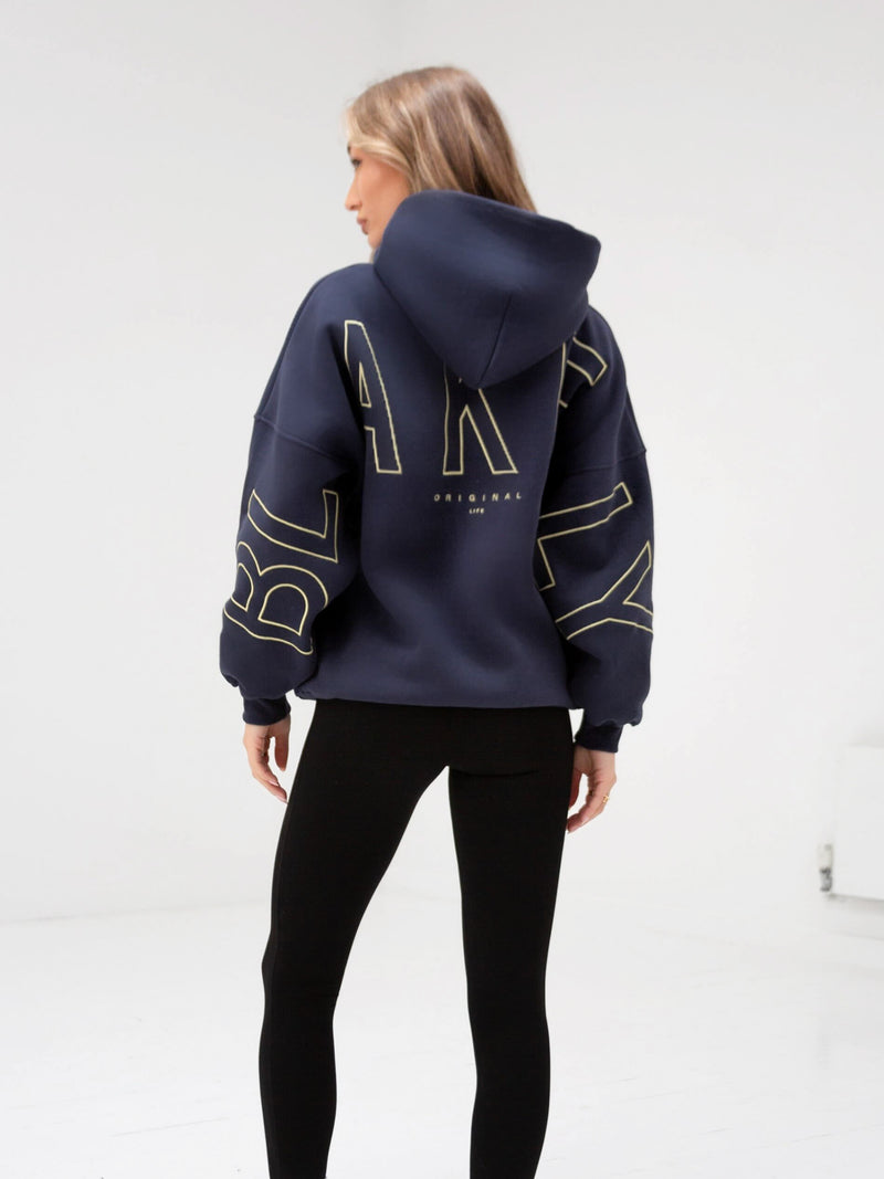 Embroidered Isabel Oversized Hoodie - Lemon