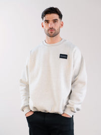 Label Relaxed Jumper - Marl White