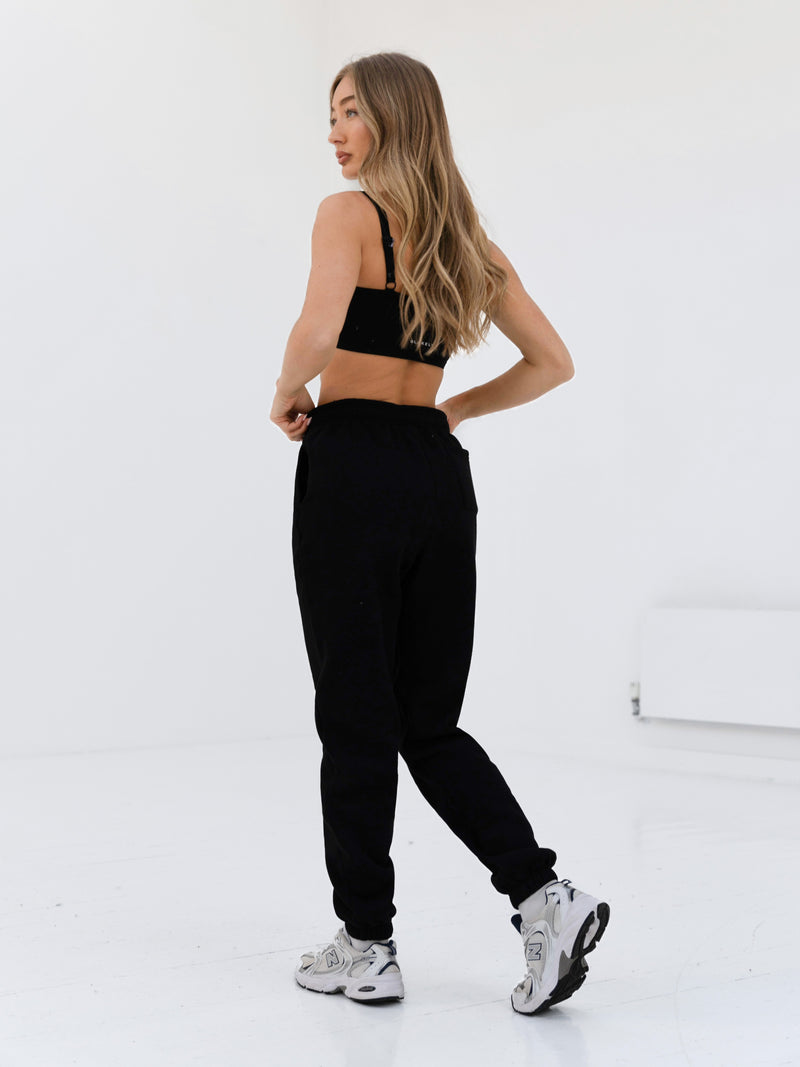 Label Sweatpants - Black